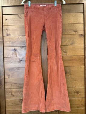 Free People Rust Corduroy Flare Pants - size 25